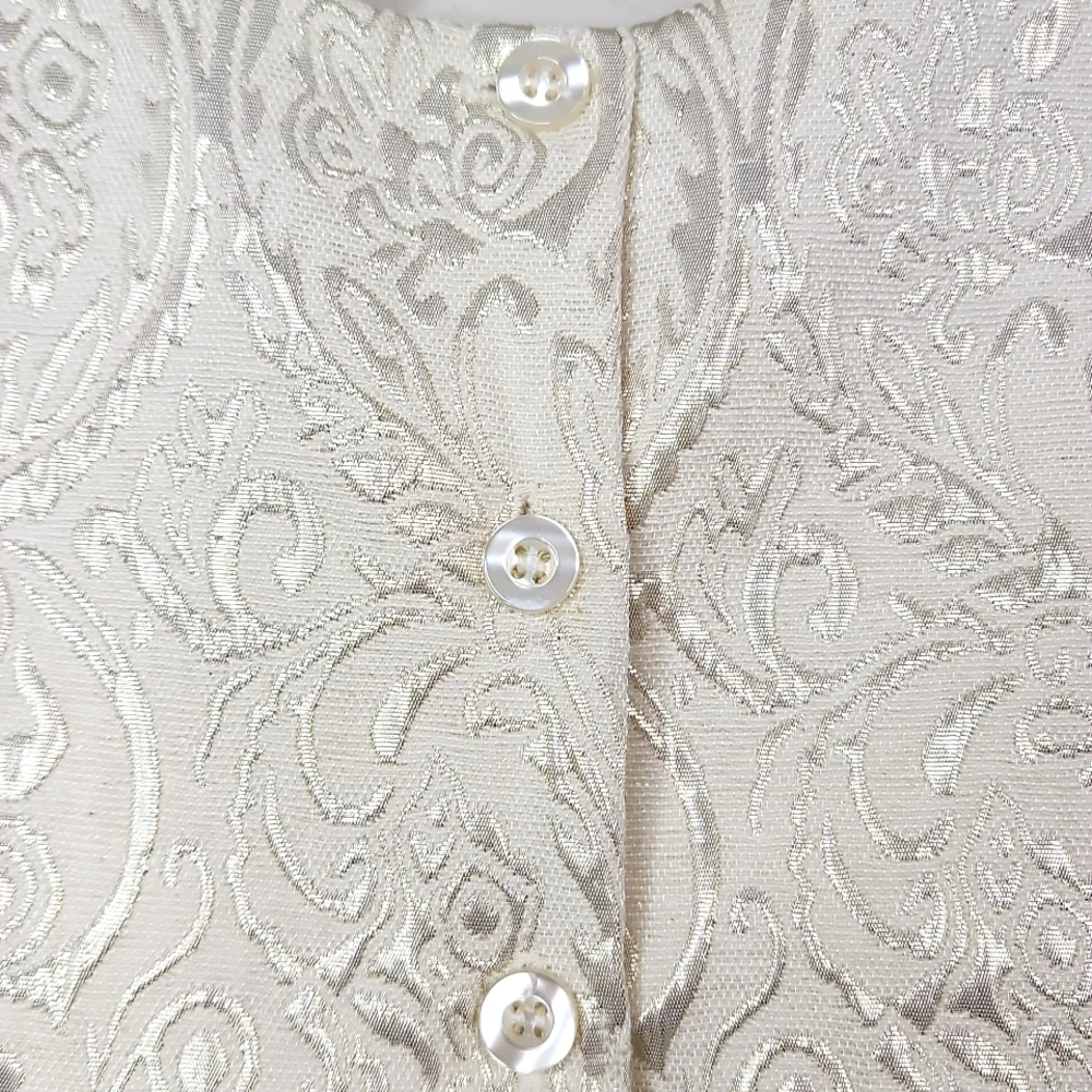 Blueberi Boulevard Brocade Cream & Gold Girls Dress, Size 2T ~ NWT - Picture 4 of 8